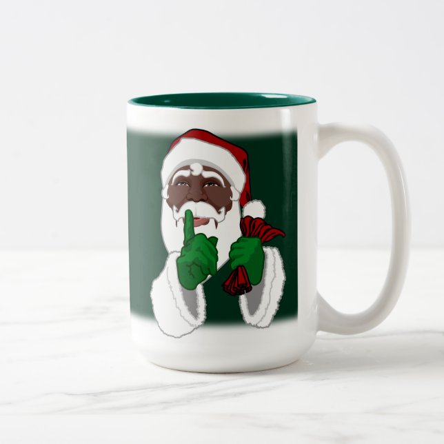 Tasse 2 Couleurs Coupe d'Afrique Père Noël Musique Custom Black Pèr (Droit)