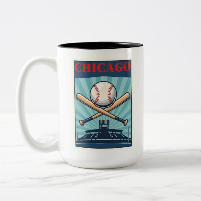 Tasse 2 Couleurs Coupe de baseball de Chicago (Gauche)
