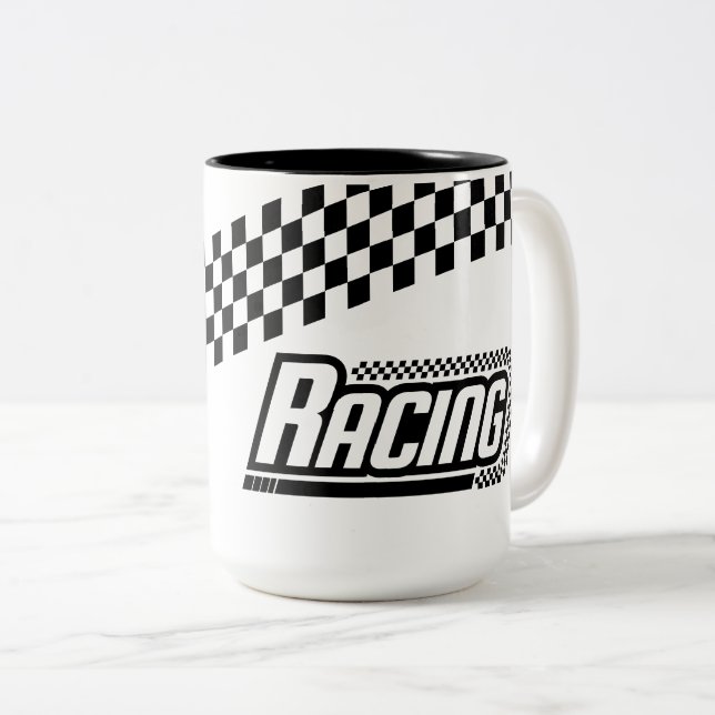 Tasse 2 Couleurs Coupe de café de course (Devant droit)