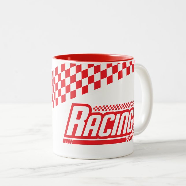 Tasse 2 Couleurs Coupe de café de course (Devant droit)