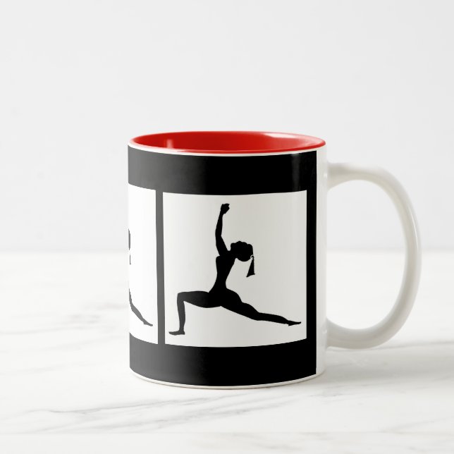 Tasse 2 Couleurs Coupe de café noir rouge (Droit)