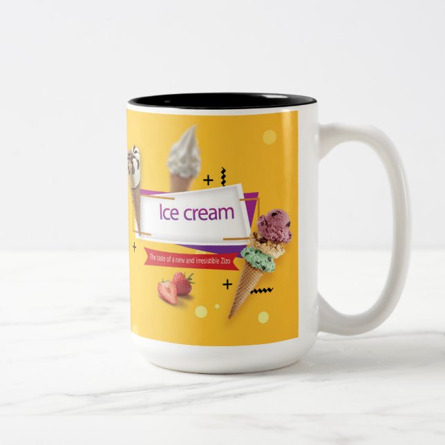 Tasse 2 Couleurs Coupe de crème glacée Panda (Droit)