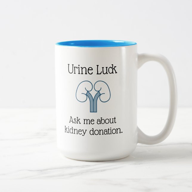 Tasse 2 Couleurs Coupe de don de Kidney (Droit)
