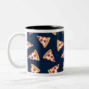 Tasse 2 Couleurs Coupe de pizza dans la marine