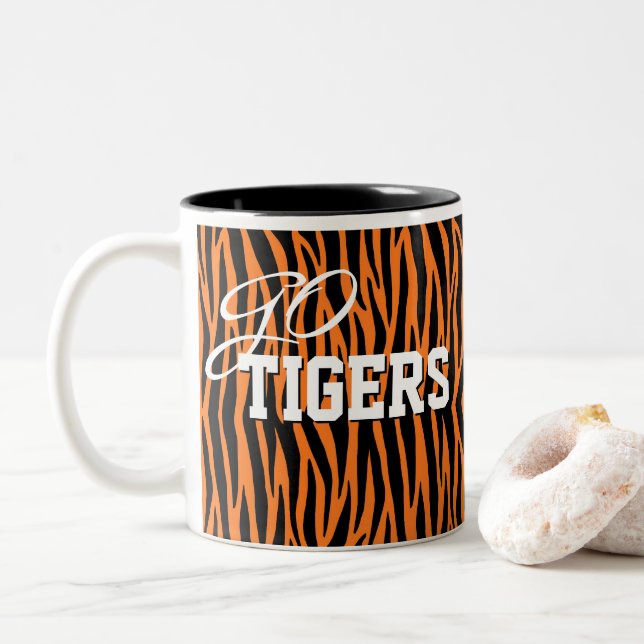 Tasse 2 Couleurs Coupe de Tigre Orange (Avec donut)