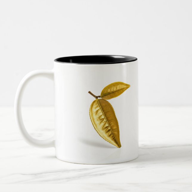Tasse 2 Couleurs "Coupe d'or Feuille de thé" (Gauche)
