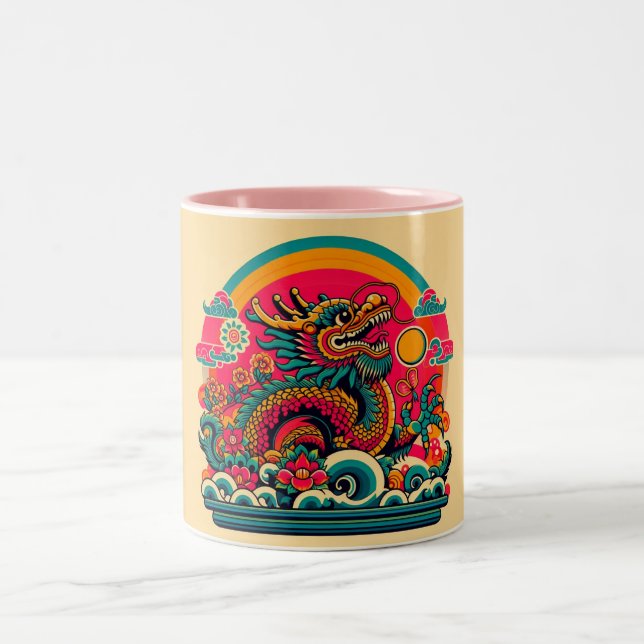 Tasse 2 Couleurs Coupe Dragon des années 70 (Centre)