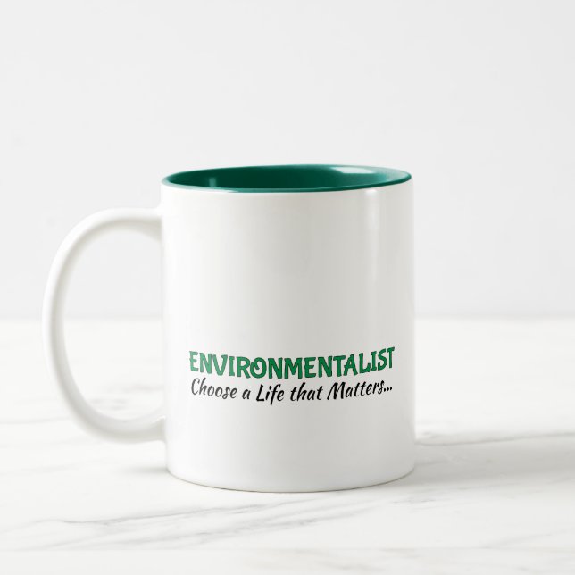 Tasse 2 Couleurs Coupe du café : écologiste (Gauche)