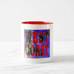 Tasse 2 Couleurs Coupe "Palm Sky : Côte Ouest"