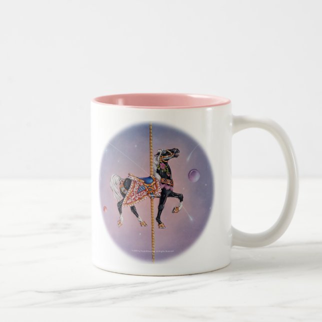Tasse 2 Couleurs Coupe - Petaluma Carousel Horse 2 (Droit)