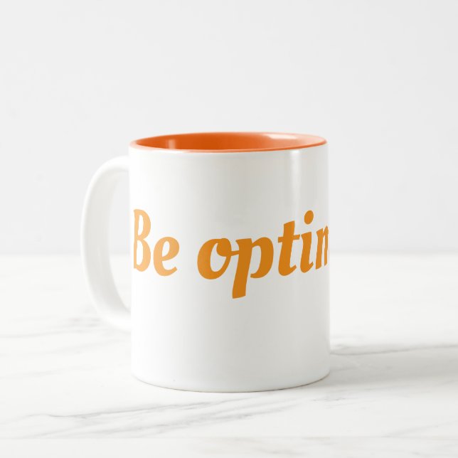 Tasse 2 Couleurs Coupe Soyez optimiste (Devant gauche)