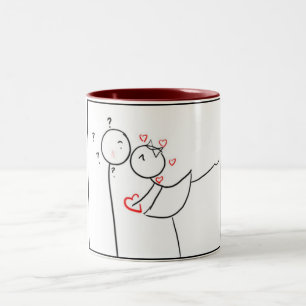 TASSE 2 COULEURS **COUPLE KISSING** **MUG***