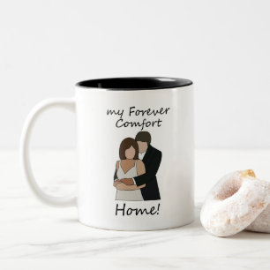 Tasse 2 Couleurs Couple Romantique Mon Chez-moi De Confort Pour Tou