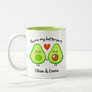 Tasse 2 Couleurs Couple Valentines Couple Avocado mignonne cadeau d