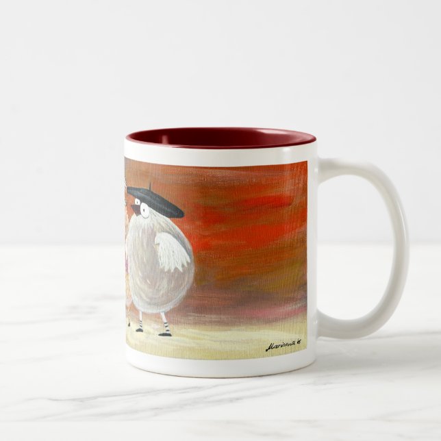 Tasse 2 Couleurs couples (Droit)