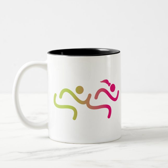 Tasse 2 Couleurs Courir Des Filles Pour Toujours (Gauche)
