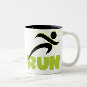 Tasse 2 Couleurs Courir en forme Courir vert