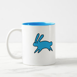 Tasse 2 Couleurs Courir Le Petit Lapin Bleu