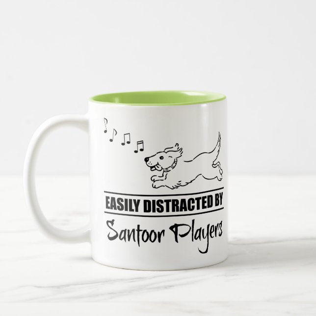 Tasse 2 Couleurs Courir un chien facilement distrait par les joueur (Gauche)