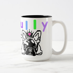 Tasse 2 Couleurs Couronne de Bouledogue Français French Bulldog