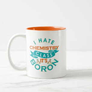 Tasse 2 Couleurs Cours de chimie drôle est un gag de professeur de
