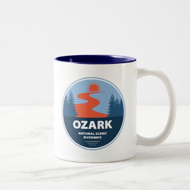Tasse 2 Couleurs Cours d'eau Pittoresque national d'Ozark (Droit)