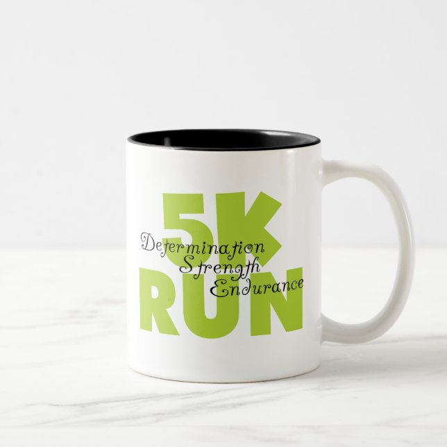 Tasse 2 Couleurs Course 5 000 verte printemps (Droit)