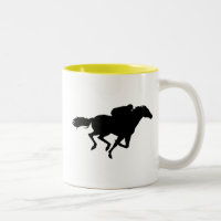 Course de chevaux ; jaune