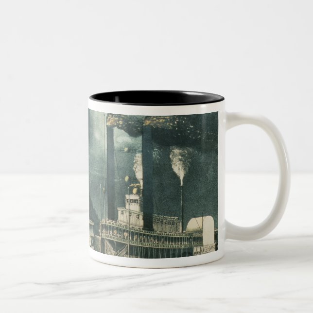 Tasse 2 Couleurs Course de minuit sur le Mississippi, 1875 (Droit)