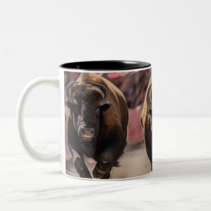 Tasse 2 Couleurs Course de taureaux