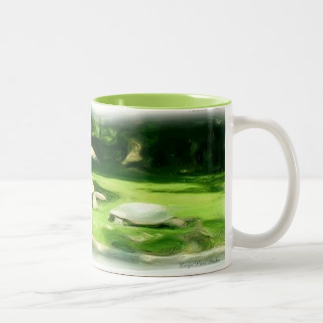 Tasse 2 Couleurs Course de tortues (Droit)