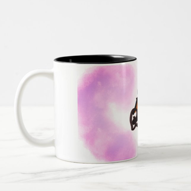 Tasse 2 Couleurs Course du loup en automne (Gauche)