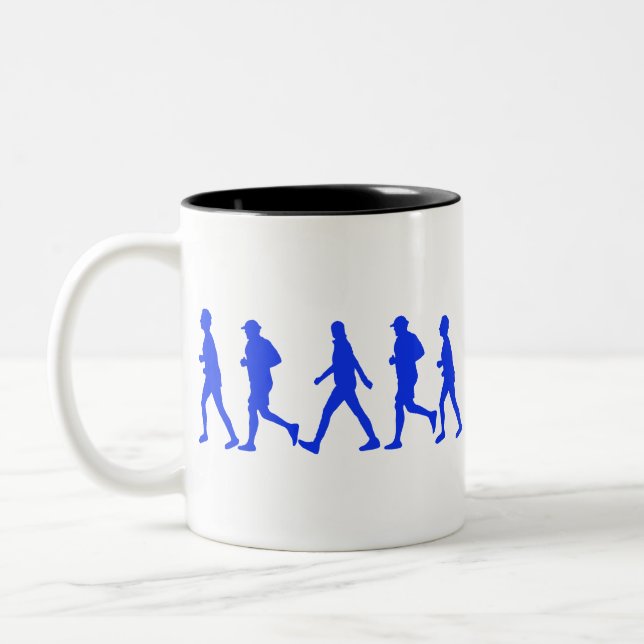 Tasse 2 Couleurs Course Jogging Marche (Gauche)