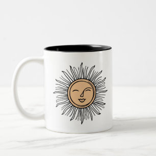 Tasse 2 Couleurs Coussin d'art Sun Line Esthétique Terre Calme