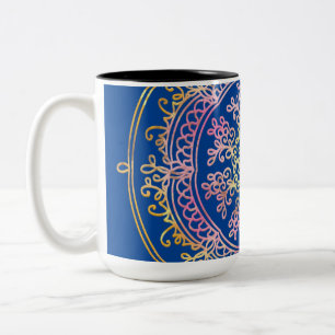 Tasse 2 Couleurs Coussin de jet mandala