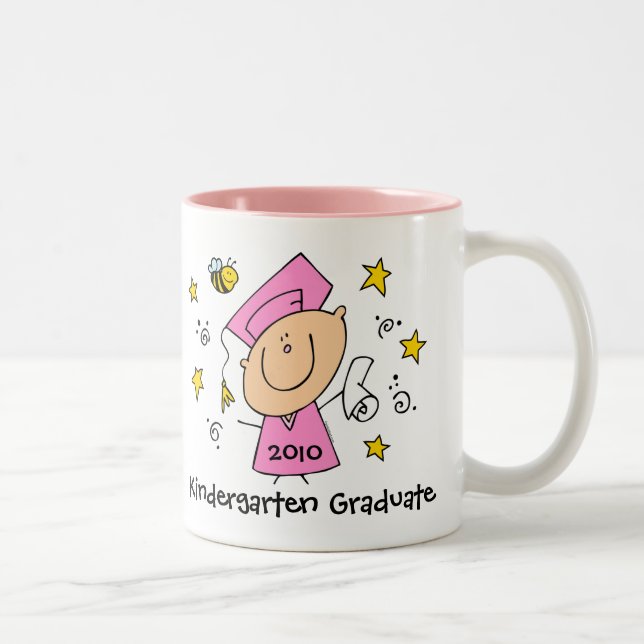 Tasse 2 Couleurs Coutume mignonne de diplômé de fille (Droit)