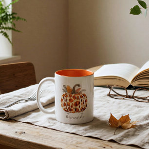 Tasse 2 Couleurs Coutume Moderne Cute Orange Citrouille Harvest Aut