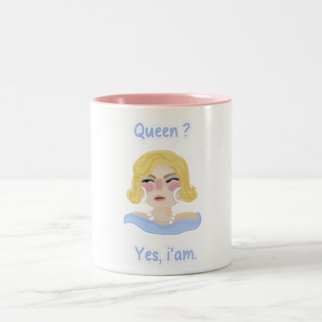 Tasse 2 Couleurs Couvercle Queen (Centre)
