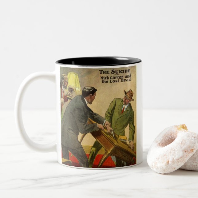 Tasse 2 Couleurs Couverture vintage classique (Avec donut)