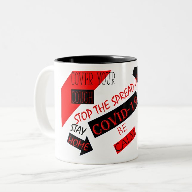 Tasse 2 Couleurs Covid-19 (Devant gauche)