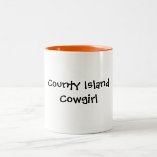 Tasse 2 Couleurs Cow-girl d'île du comté