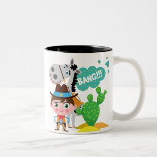 Tasse 2 Couleurs Cowboy et cheval