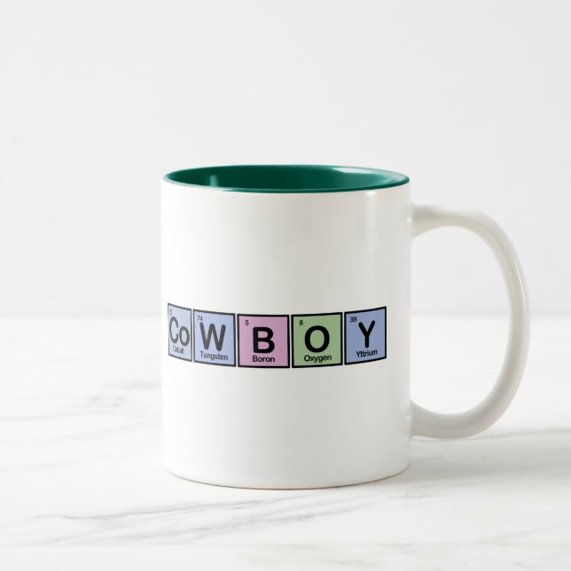 Tasse 2 Couleurs Cowboy fait d'éléments (Droit)