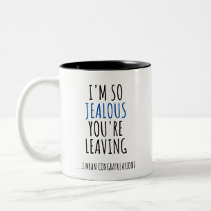 TASSE 2 COULEURS COWORKER QUITTE DES FÉLICITATIONS AMUSANTES