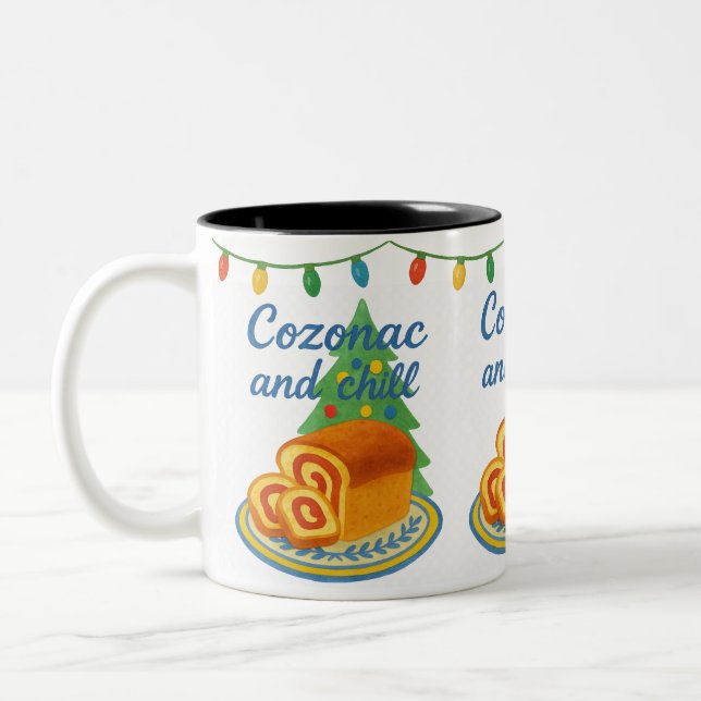 Tasse 2 Couleurs Cozonac and Chill Romanian Holiday (Gauche)
