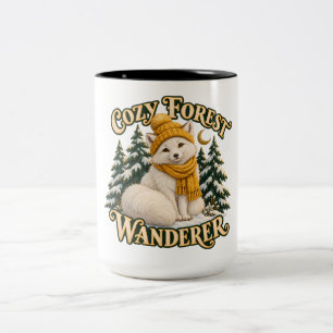 Tasse 2 Couleurs Cozy Forest Wanderer White Fox in Snow