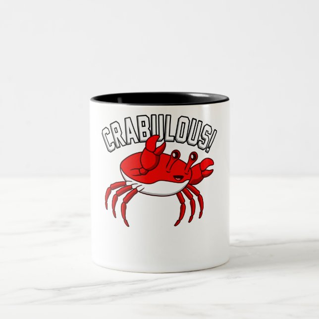 Tasse 2 Couleurs Crabe Crabes Fruits de mer Crabe Crabe Crabe Homar (Centre)