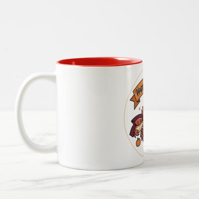 Tasse 2 Couleurs Crabs Joyeux Halloween (Gauche)