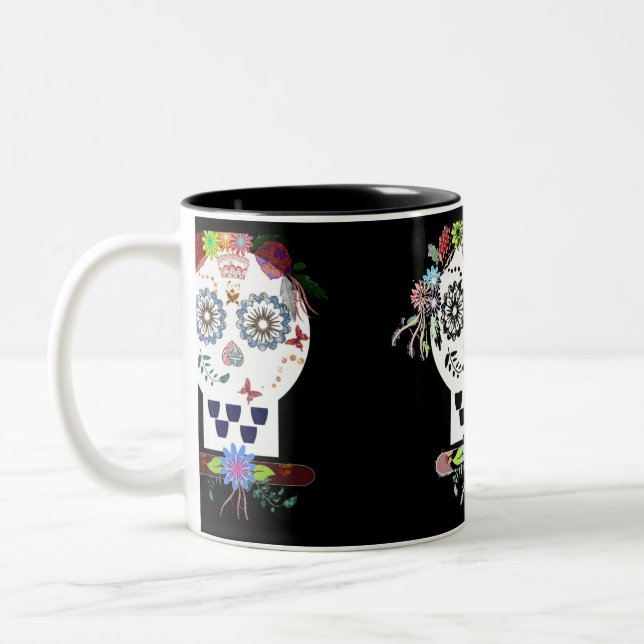 Tasse 2 Couleurs crâne (Gauche)