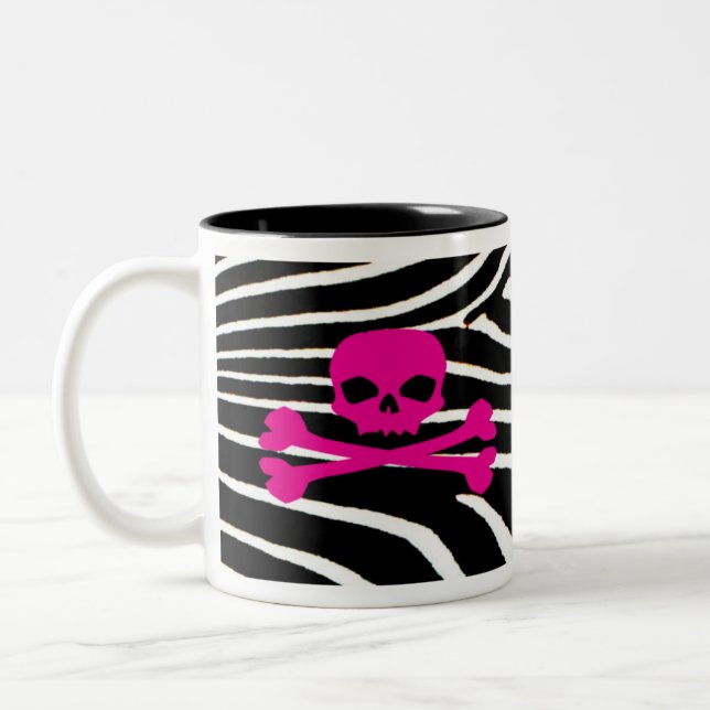Tasse 2 Couleurs Crâne avec la copie de zèbre (Gauche)